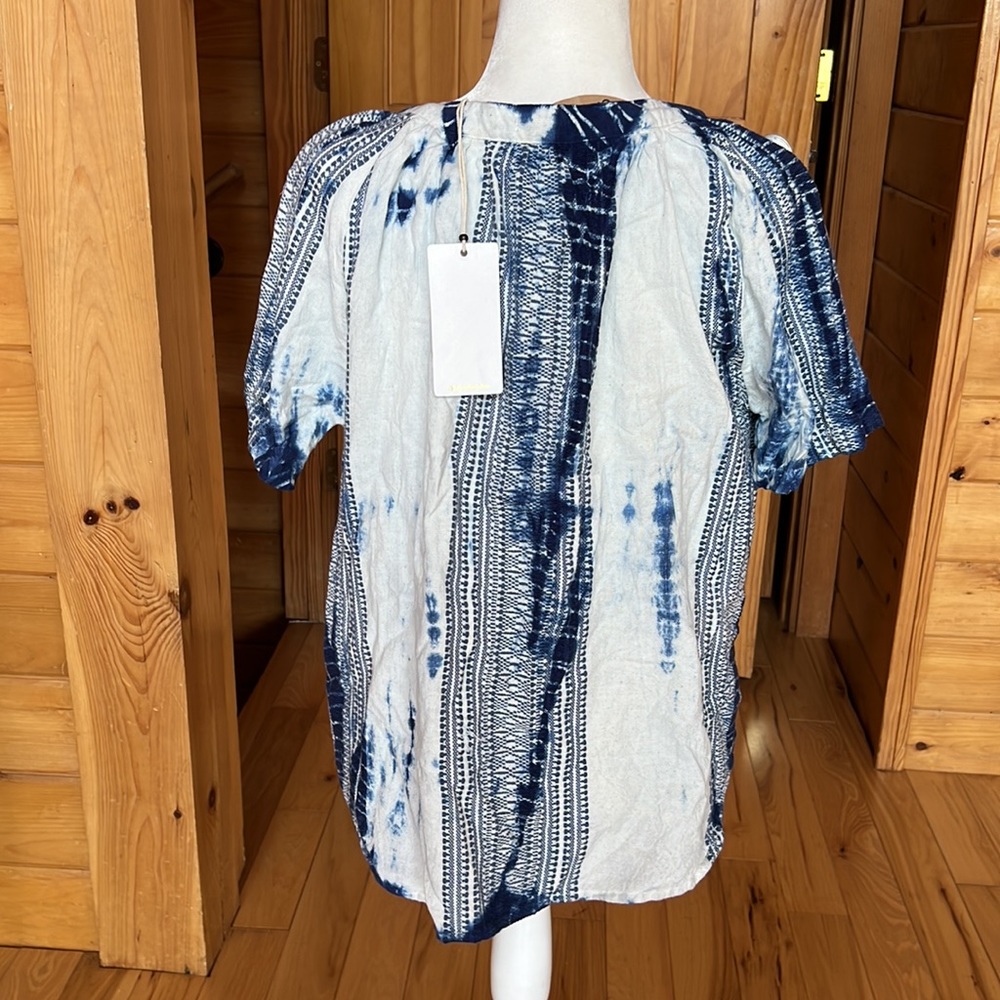 Dylan tie dye hippie boho gauzy cotton top - Picture 8 of 12